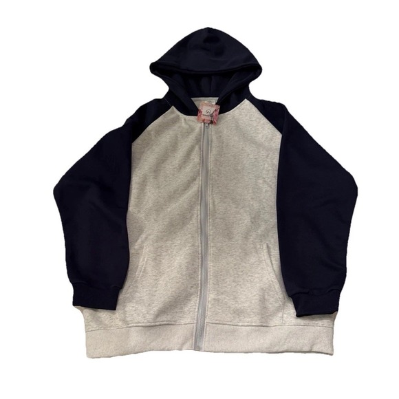 Blue Saks Fifth Avenue Other - Hoodie gray and blue zip up XL Wrenpies
